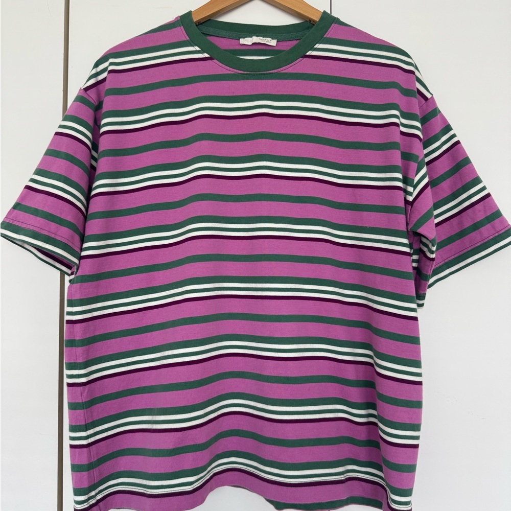 Zara Multicolor Striped Short Sleeve Tee